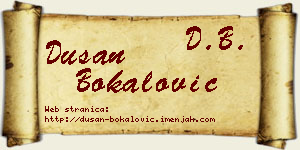 Dušan Bokalović vizit kartica